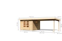 Vorschaubild Karibu Woodfeeling Gartenhaus Trittau 3/4/5 inkl. 400 cm Anbaudach - 38 mm