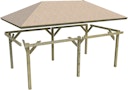 Vorschaubild Karibu 4-Eck Pavillon Bergen 1/2 kesseldruckimprägniert