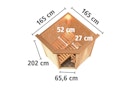 Vorschaubild Karibu Sauna Larin mit Eckeinstieg 68 mm