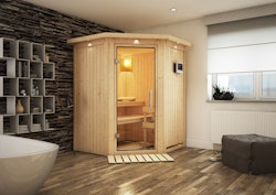 Karibu Sauna Nanja - 68 mm Systemsauna - 230 Volt Plug & Play