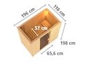 Vorschaubild Karibu Sauna Variado mit Fronteinstieg 68 mm