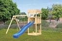Vorschaubild Akubi Kinderspielturm Ritterburg Löwenherz inkl. Wellenrutsche und Doppelschaukelanbau