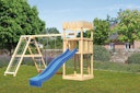 Vorschaubild Akubi Kinderspielturm Ritterburg Löwenherz inkl. Wellenrutsche und Doppelschaukelanbau mit Klettergerüst