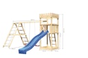 Vorschaubild Akubi Kinderspielturm Ritterburg Löwenherz inkl. Wellenrutsche und Doppelschaukelanbau mit Klettergerüst