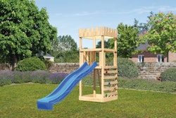 Akubi Kinderspielturm Ritterburg Löwenherz inkl. Wellenrutsche und Kletterwand