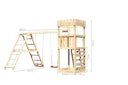 Vorschaubild Akubi Kinderspielturm Ritterburg Löwenherz inkl. Doppelschaukelanbau, Klettergerüst und Kletterwand