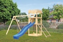 Vorschaubild Akubi Kinderspielturm Ritterburg Löwenherz inkl. Wellenrutsche, Doppelschaukelanbau und Netzrampe