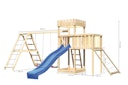 Vorschaubild Akubi Kinderspielturm Ritterburg Löwenherz inkl. Wellenrutsche, Doppelschaukelanbau, Klettergerüst, Anbauplattform und Netzrampe