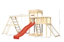 Vorschaubild Akubi Kinderspielturm Ritterburg Löwenherz inkl. Wellenrutsche, Doppelschaukelanbau, Klettergerüst, Anbauplattform und Netzrampe