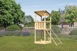 Akubi Kinderspielturm Anna mit Pultdach inkl. Netzrampe