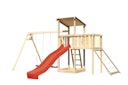 Vorschaubild Akubi Kinderspielturm Anna mit Pultdach inkl. Doppelschaukel, Anbauplattform, Wellenrutsche und Netzrampe