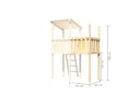 Vorschaubild Akubi Kinderspielturm Anna mit Pultdach inkl. Netzrampe, Wellenrutsche, Anbauplattform, Doppelschaukel und Klettergerüst