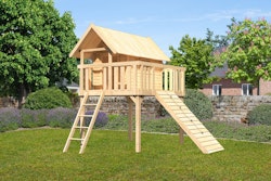 Akubi Stelzenhaus Fidel mit Satteldach inkl. Holzrampe
