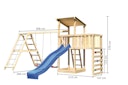 Vorschaubild Akubi Kinderspielturm Anna mit Pultdach inkl. Kletterwand, Wellenrutsche, Anbauplattform, Doppelschaukel und Klettergerüst