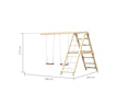 Vorschaubild Akubi Kinderspielturm Anna mit Pultdach inkl. Kletterwand, Wellenrutsche, Anbauplattform, Doppelschaukel und Klettergerüst
