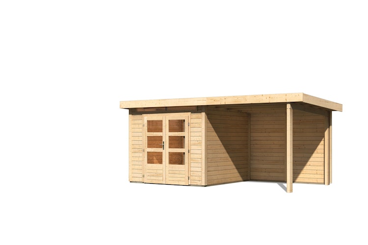 Karibu Woodfeeling Gartenhaus Kandern 1/2/3 mit 235 cm Schleppdach + Rückwand