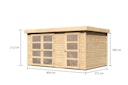 Vorschaubild Karibu Woodfeeling Gartenhaus Mühlentrup 2 Zweiraumhaus - 19 mm