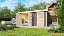 Karibu Woodfeeling Gartenhaus Mühlentrup 2 Zweiraumhaus - 19 mm