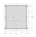 Vorschaubild Karibu Rechteck Pool Gr. 1 - 350 x 320 cm - kesseldruckimprägniert