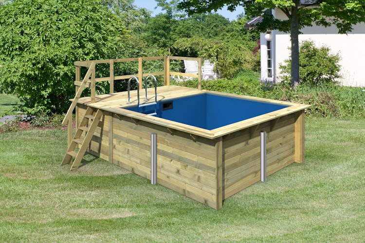 Karibu Rechteck Pool Gr. 1 - 350 x 320 cm - kesseldruckimprägniert