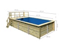 Vorschaubild Karibu Rechteck Pool Gr. 3 - 350 x 530 cm - kesseldruckimprägniert Sparset mit Filteranlage 