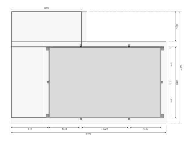Karibu Rechteck Pool Gr. 3 - 350 x 530 cm - kesseldruckimprägniert Sparset mit Filteranlage 