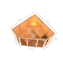 Vorschaubild Karibu Sauna Alcinda 2 Superior mit Eckeinstieg 68 mm