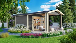 Karibu Premium Gartenhaus Theres 7 - 28 mm