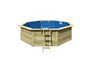 Vorschaubild Karibu Pool Modell X2 470 x 470 cm - kesseldruckimprägniert/wassergrau mit Metallecken