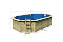 Vorschaubild Karibu Pool Modell X4 610 x 400 cm - kesseldruckimprägniert mit Metallecken