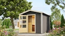 Vorschaubild Karibu Bosse 1 - 38 mm Gartensauna mit Vorraum und Satteldach