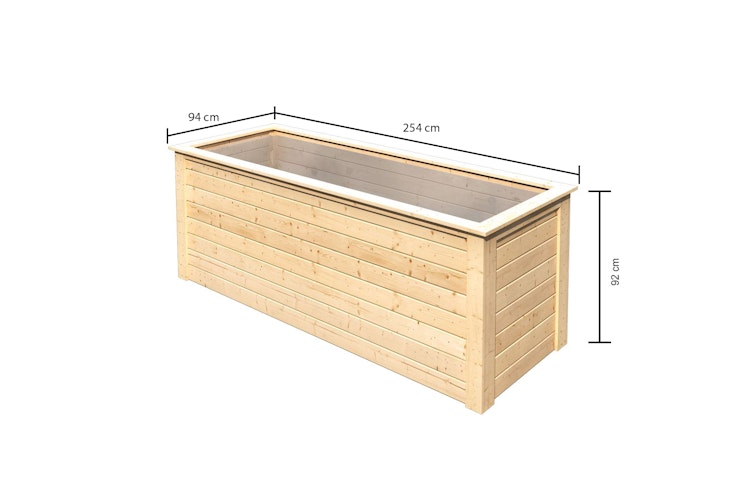 Karibu Hochbeet Sunny - 1520 l Fassungsvermögen 28 mm Wandstärke - Aktionsangebot