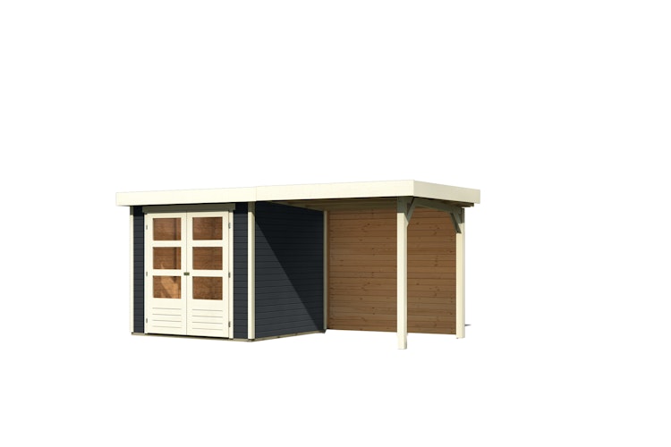 Karibu Woodfeeling Gartenhaus Askola 2/3/3,5/4/5/6 mit 240 cm Schleppdach + Rückwand