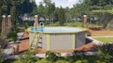 Vorschaubild Karibu Pool Modell X2 470 x 470 cm - kesseldruckimprägniert/wassergrau mit Metallecken