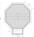 Vorschaubild Karibu Pool Modell X2 470 x 470 cm mit Terrasse - kesseldruckimprägniert mit Metallecken