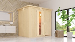 Karibu Energiespar-Sauna Benin mit Fronteinstieg 68 mm
