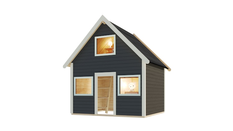 Karibu Kinderspielhaus Kalle mit 2 Etagen - 19 mm