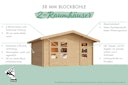Vorschaubild Karibu Woodfeeling Blockbohlenhaus Mittelwandhaus Lagor 1/2- 38 mm