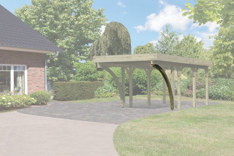 Karibu Rundbogen / Einfahrtsbogen für Carport 12 x 12 cm