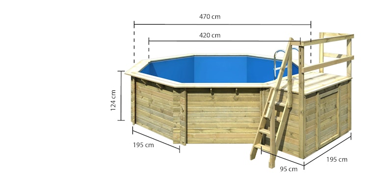Karibu Pool Modell 2 A/B/C/D - kesseldruckimprägniert