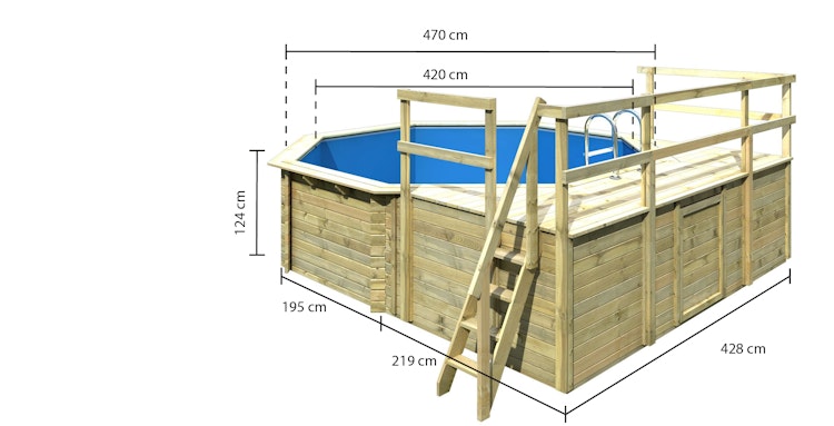 Karibu Pool Modell 2 A/B/C/D - kesseldruckimprägniert