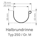 Vorschaubild Außen- und Innenwinkel 135° (8-Eck), RG80 Typ 250 anthrazit