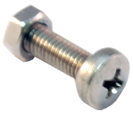 Feststellschrauben mit Mutter für Rinnenhalter PVC, RG70 Typ 200 (10 Stück Beutel) Feststellschrauben mit Mutter für Rinnenhalter PVC, RG70 Typ 200 (10 Stück Beutel)Zubehörbild
