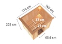 Vorschaubild Karibu Sauna Fanja - 68 mm Systemsauna - 230 Volt Plug & Play