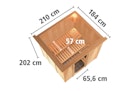 Vorschaubild Karibu Sauna Daria - 68 mm Systemsauna - 230 Volt Plug & Play