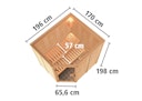 Vorschaubild Karibu Sauna Lilja - 68 mm Systemsauna - 230 Volt Plug & Play