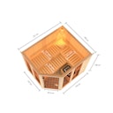 Vorschaubild Karibu Sauna Araya Superior mit Eckeinstieg 68 mm Aktionsangebot