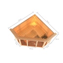 Vorschaubild Karibu Sauna Alcinda 2 Superior mit Eckeinstieg 68 mm