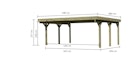 Vorschaubild Karibu Carport Doppelcarport Classic Doppel 1 - kesseldruckimprägniert