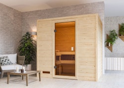 Karibu Woodfeeling Sauna Selena - 38 mm Massivholz Aktionssauna